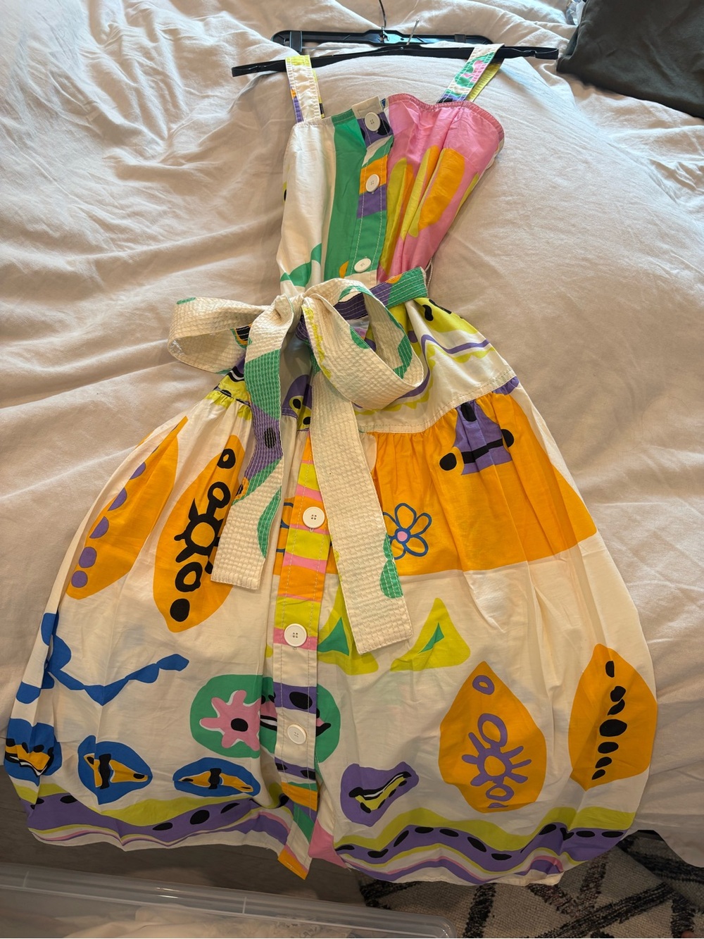 Zara drop waist sundress with tie, sz XS